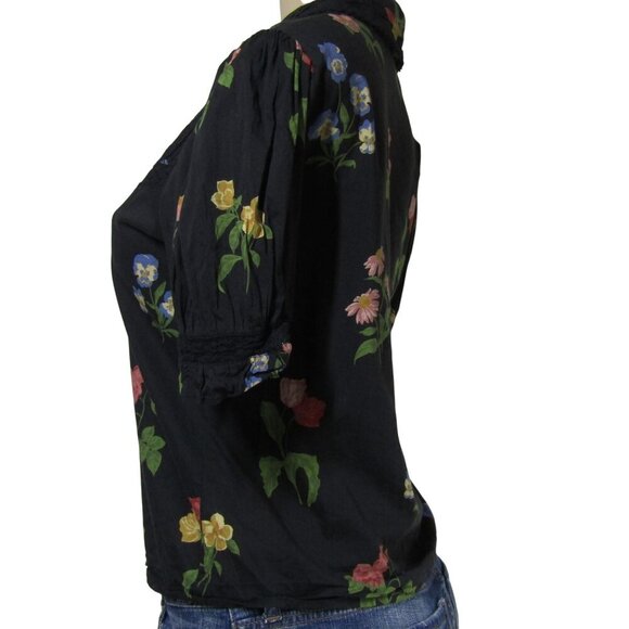 REFORMATION M Floral Night Bloom Hara Top Cottagecore Dark Romantic Witchy - Picture 4 of 11